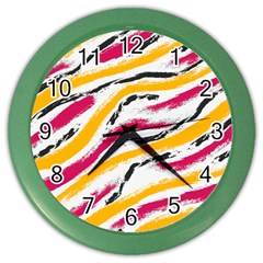 Painted Shades Color Wall Clock by designsbymallika