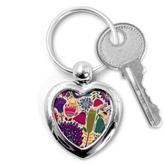 Spring Pattern Key Chain (heart) by designsbymallika