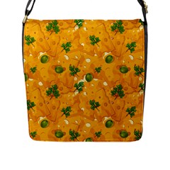 When Cheese Is Love Flap Closure Messenger Bag (l) by designsbymallika