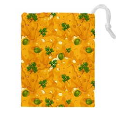 When Cheese Is Love Drawstring Pouch (5xl) by designsbymallika