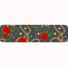 Golden Chain Pattern Rose Flower 2 Large Bar Mats by designsbymallika