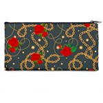 Golden Chain Pattern Rose Flower 2 Pencil Case Back