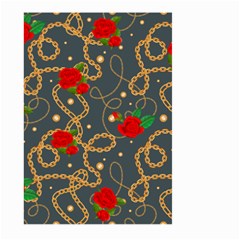 Golden Chain Pattern Rose Flower 2 Large Garden Flag (two Sides) by designsbymallika