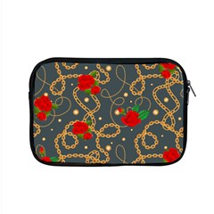 Golden Chain Pattern Rose Flower 2 Apple Macbook Pro 15  Zipper Case by designsbymallika