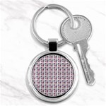 60s Ombre Hair Girl White Key Chain (Round) Front