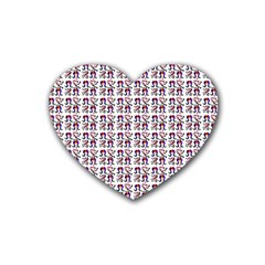 60s Ombre Hair Girl White Rubber Coaster (heart)  by snowwhitegirl