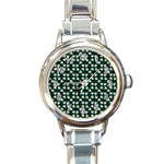 Darla Teal Round Italian Charm Watch Front