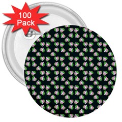 Darla Teal 3  Buttons (100 pack) 