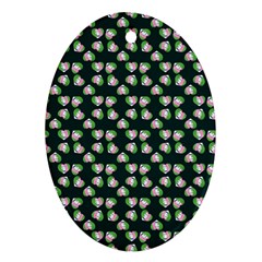 Darla Teal Oval Ornament (Two Sides)