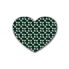 Darla Teal Rubber Coaster (Heart) 