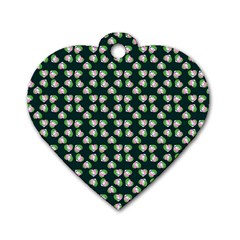 Darla Teal Dog Tag Heart (One Side)