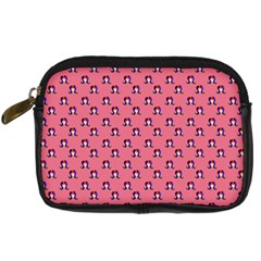 60s Ombre Hair Girl Pink Digital Camera Leather Case by snowwhitegirl