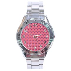 60s Ombre Hair Girl Pink Stainless Steel Analogue Watch by snowwhitegirl