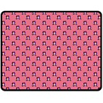 60s Ombre Hair Girl Pink Double Sided Fleece Blanket (Medium)  58.8 x47.4  Blanket Front