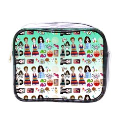 Kawaii Collage Green Ombre Mini Toiletries Bag (one Side) by snowwhitegirl