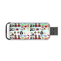 Kawaii Collage Green Ombre Portable Usb Flash (one Side) by snowwhitegirl