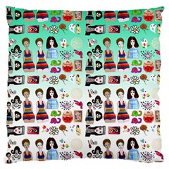 Kawaii Collage Green Ombre Standard Flano Cushion Case (two Sides) by snowwhitegirl