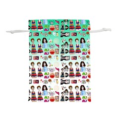 Kawaii Collage Green Ombre Lightweight Drawstring Pouch (s) by snowwhitegirl