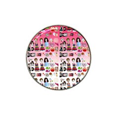 Kawaii Collage Pink Ombre Hat Clip Ball Marker by snowwhitegirl