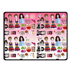 Kawaii Collage Pink Ombre Fleece Blanket (small) by snowwhitegirl