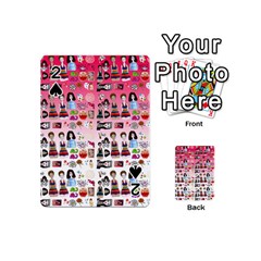 Kawaii Collage Pink Ombre Playing Cards 54 Designs (mini) by snowwhitegirl