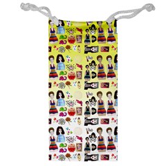 Kawaii Collage Yellow  Ombre Jewelry Bag by snowwhitegirl