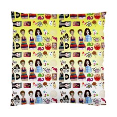 Kawaii Collage Yellow  Ombre Standard Cushion Case (one Side) by snowwhitegirl