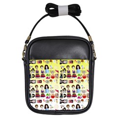 Kawaii Collage Yellow  Ombre Girls Sling Bag by snowwhitegirl