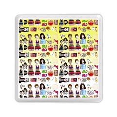 Kawaii Collage Yellow  Ombre Memory Card Reader (square)