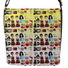 Kawaii Collage Yellow  Ombre Flap Closure Messenger Bag (s) by snowwhitegirl