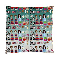 Kawaii Collage Teal  Ombre Standard Cushion Case (one Side) by snowwhitegirl