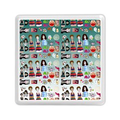 Kawaii Collage Teal  Ombre Memory Card Reader (square) by snowwhitegirl