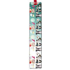 Kawaii Collage Teal  Ombre Large Book Marks by snowwhitegirl