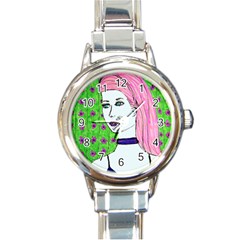 Darla Round Italian Charm Watch by snowwhitegirl