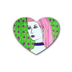 Darla Rubber Coaster (heart)  by snowwhitegirl