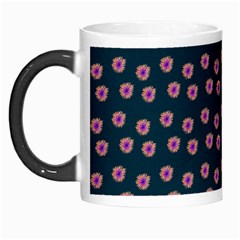 Peach Purple Daisy Flower Teal Morph Mugs