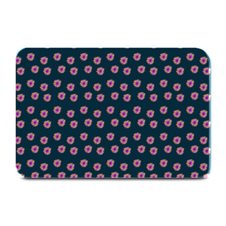 Peach Purple Daisy Flower Teal Plate Mats