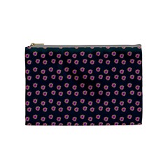 Peach Purple Daisy Flower Teal Cosmetic Bag (medium) by snowwhitegirl