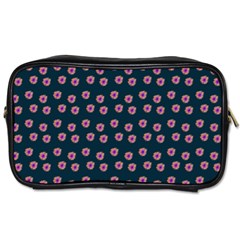 Peach Purple Daisy Flower Teal Toiletries Bag (Two Sides)