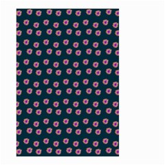 Peach Purple Daisy Flower Teal Small Garden Flag (Two Sides)