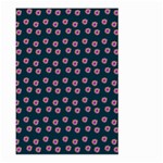 Peach Purple Daisy Flower Teal Large Garden Flag (Two Sides) Front