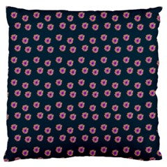 Peach Purple Daisy Flower Teal Large Cushion Case (One Side)