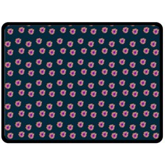 Peach Purple Daisy Flower Teal Double Sided Fleece Blanket (large)  by snowwhitegirl