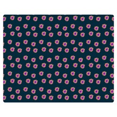 Peach Purple Daisy Flower Teal Double Sided Flano Blanket (medium)  by snowwhitegirl