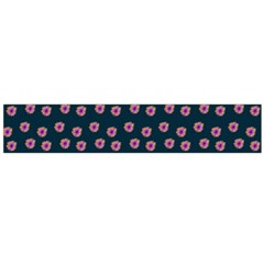 Peach Purple Daisy Flower Teal Large Flano Scarf 