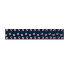 Peach Purple Daisy Flower Teal Flano Scarf (mini)