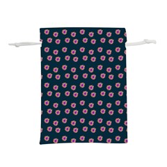 Peach Purple Daisy Flower Teal Lightweight Drawstring Pouch (s) by snowwhitegirl