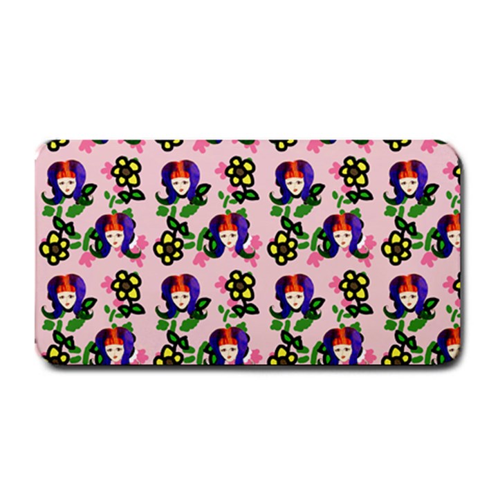 60s Girl Pink Floral Daisy Medium Bar Mats