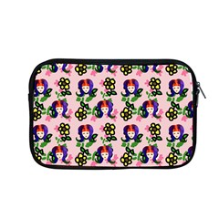 60s Girl Pink Floral Daisy Apple Macbook Pro 13  Zipper Case by snowwhitegirl