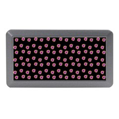 Peach Purple Daisy Flower Black Memory Card Reader (mini) by snowwhitegirl